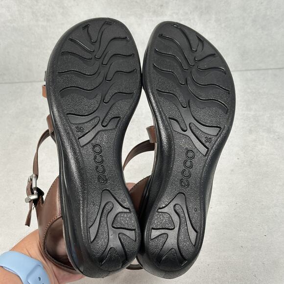 Ecco Sandals Womens Size 39 Leather Strappy Slingback Comfort Walking Shoes - Picture 6 of 10